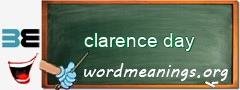 WordMeaning blackboard for clarence day